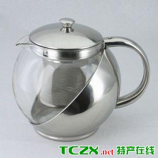 750毫升不锈钢玻璃茶壶/冲茶器/茶具